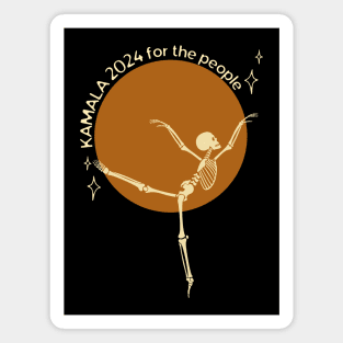 Kamala Harris 2024 Skeleton Halloween Magnet